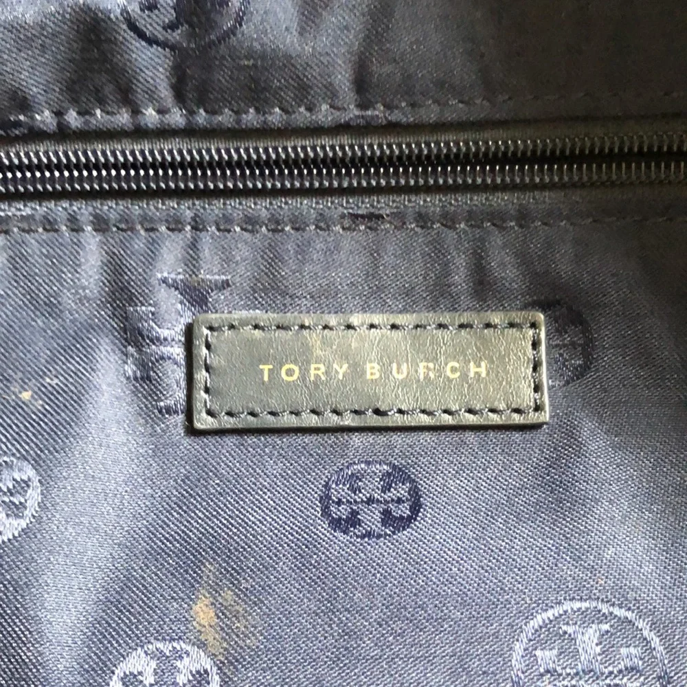 Tory Burch Navy Blue Nylon Cinched Tote Bag - Picture 12 of 14